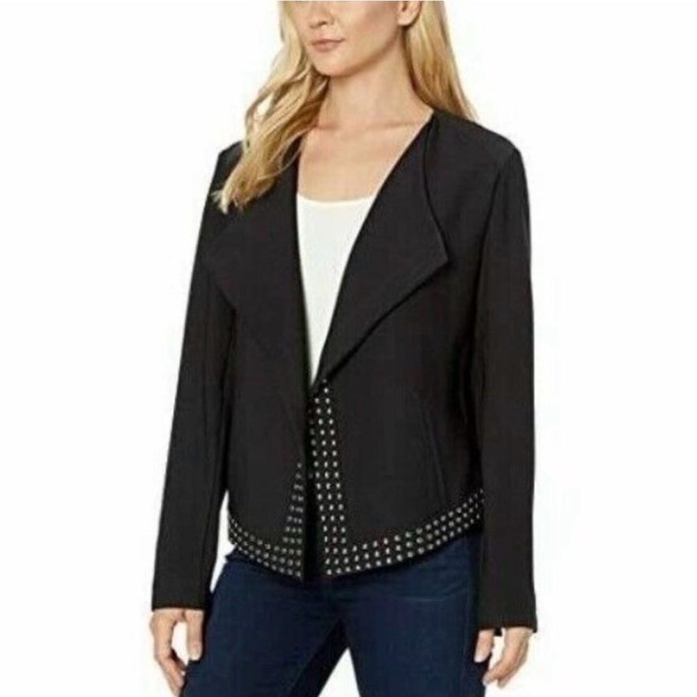 Lysse Black Studded Women's Jacket/Blazer - L NWT